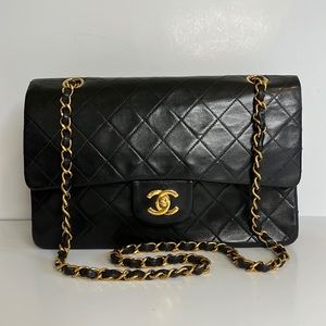 SOLD - CHANEL black medium classic double flap